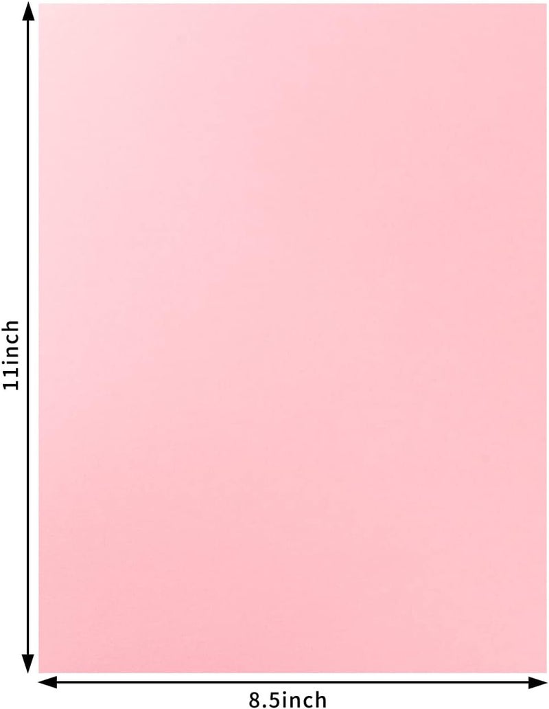 Wishop 20 Sheets Colored Thick Paper Cardstock Blank for DIY Crafts Cards Making, Invitations, Scrapbook Supplies (Pink, 8.5 x 11 inches) - Image 2
